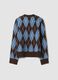 Multicolour stretch wool jumper with diamond jacquard and crew neck_2