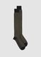 Men&rsquo;s black long socks in stretch cotton with zigzag pattern_0