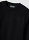 Black crew-neck sweatshirt in cotton blend, regular fit_2