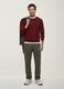 Maglia girocollo rossa in misto viscosa regular fit_1
