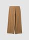 Beige stretch-fabric straight-fit trousers_6