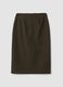 Brown and petrol blue wool-blend houndstooth skirt_1