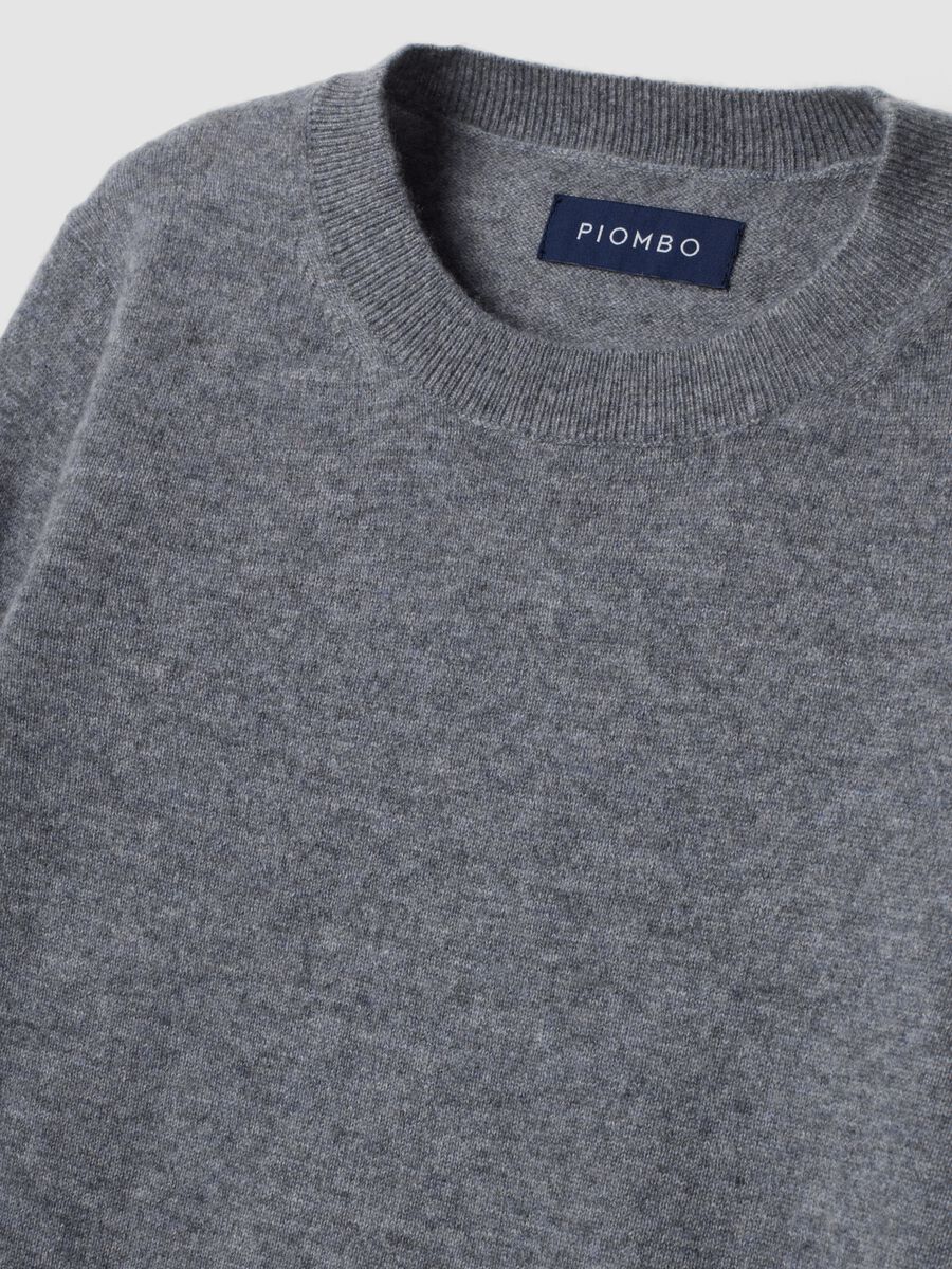 Grey pure cashmere crew-neck jumper_1
