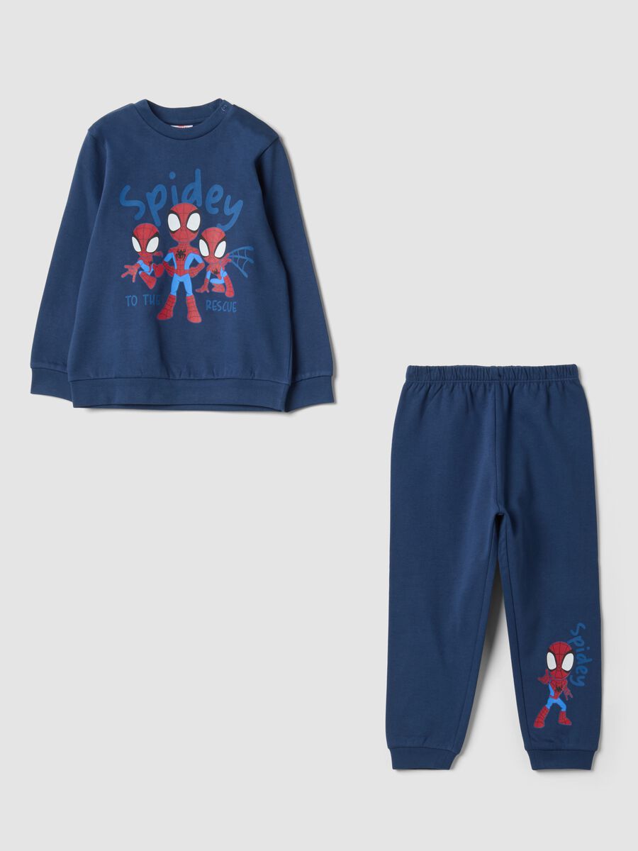 Blue organic cotton MARVEL Spider-Man print pyjamas_0