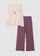 Mauve purple organic cotton crew-neck pyjamas_4