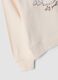 Beige pure cotton sweatshirt with crew neck and puppy print_2