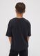 Black pure cotton T-shirt with New York Knicks print for boys_2