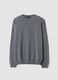 Grey pure lambswool crew-neck jumper, regular fit_0