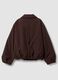 Giacca marrone regular fit con zip e collo ampio_6