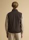 Brown stretch-fabric gilet with zip_3