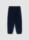 Pantaloni blu navy comfort fit con vita elasticizzata_0