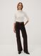 Brown bootcut stretch cotton jeans_0