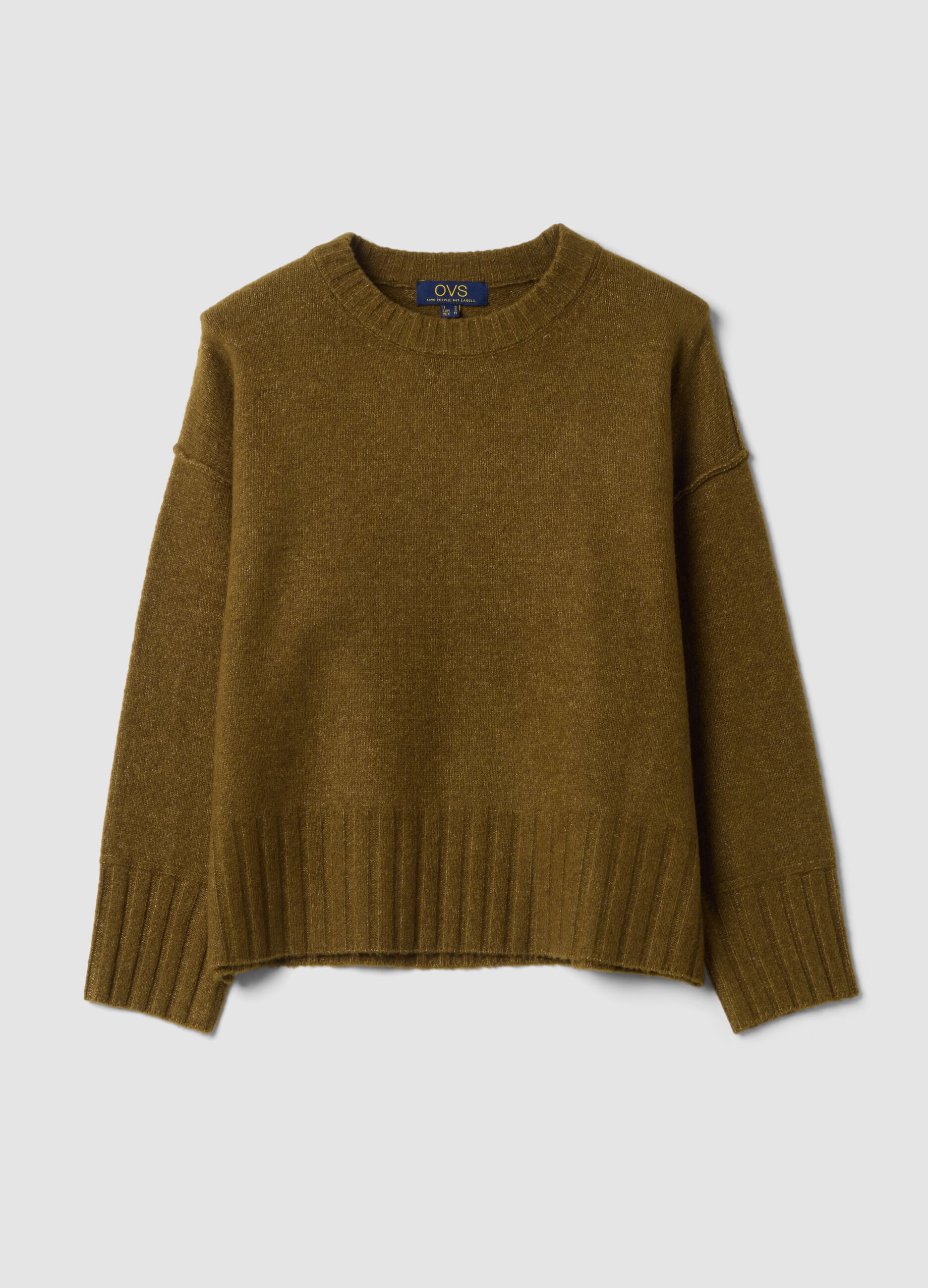 Green stretch-fabric oversized top