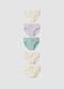 Pack of five multicolour briefs in pure organic cotton for baby girls and girls_0