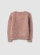 Pink cable-knit wool-blend jumper with crew neck, regular fit_2