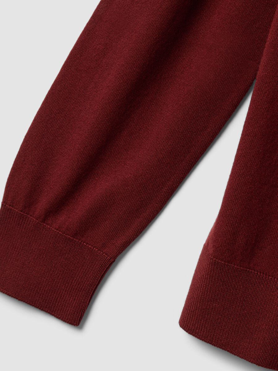 Red crew-neck jumper in viscose blend, regular fit_5