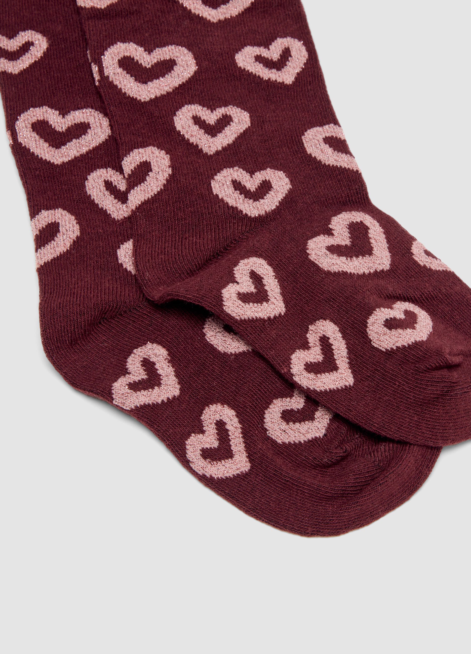 3-pack of multicoloured long socks in stretch organic cotton