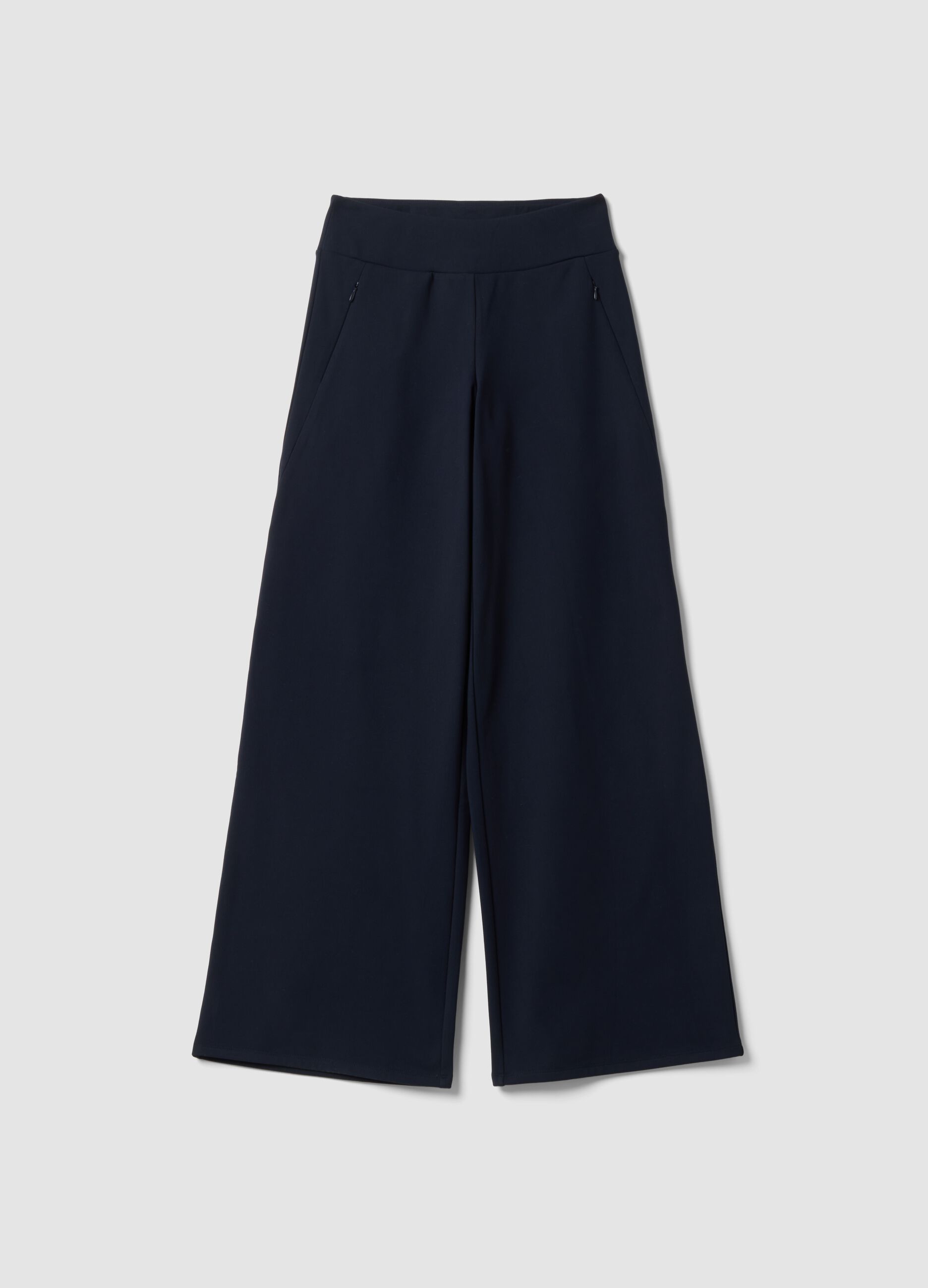 Blue stretch wide-leg trousers ALTAVIA STUDIO