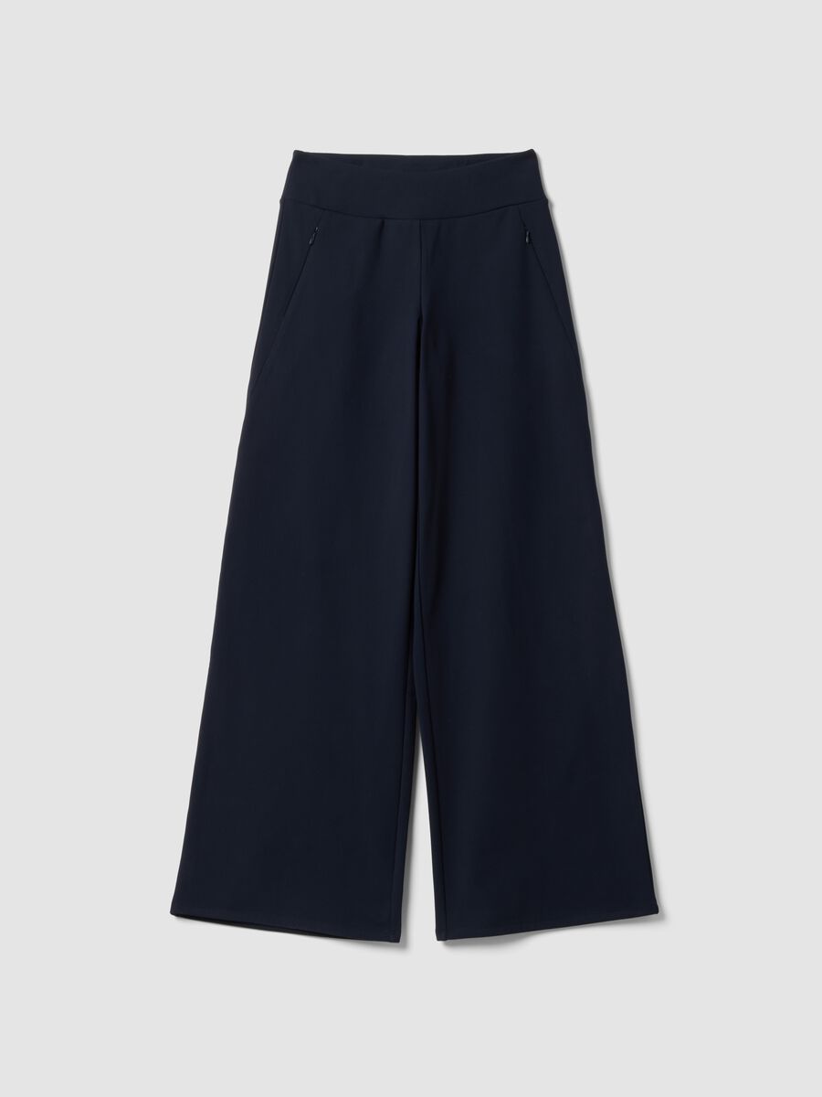 Blue stretch wide-leg trousers ALTAVIA STUDIO_5