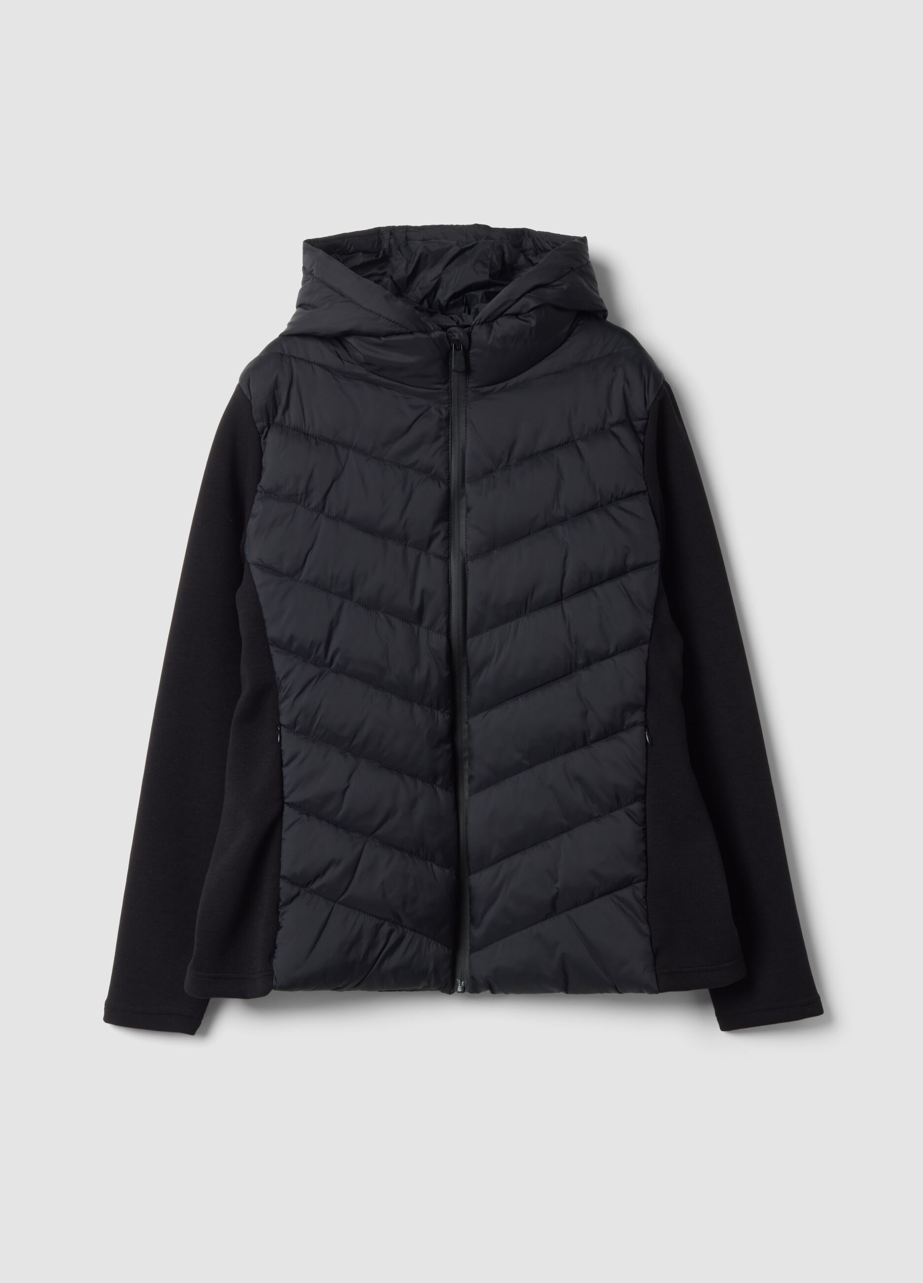 Black regular-fit jacket with zip