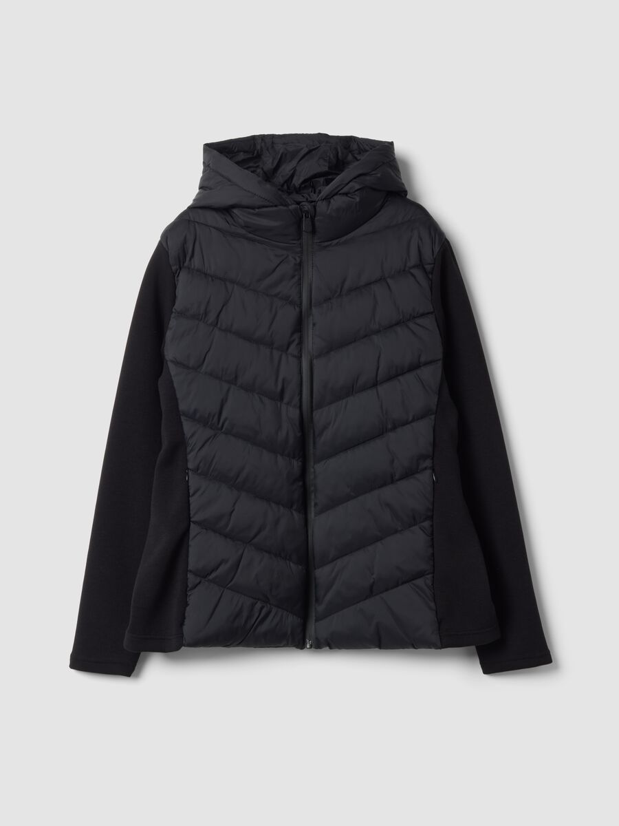 Black regular-fit jacket with zip_0
