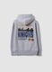 Grey cotton-blend hoodie with New York Knicks print_2