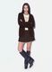 Brown stretch-fabric cardigan with deep V-neckline_1