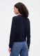 Blue Cardigan in Mixed Fabrics_1