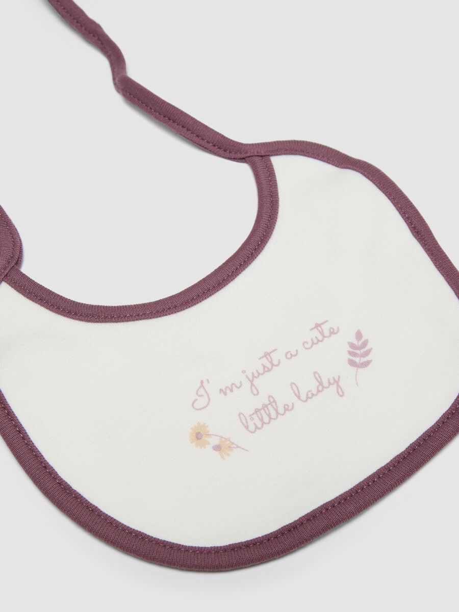 Bipack bavaglini rosa e viola in puro cotone organico con stampa Disney_1