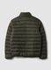 Green padded jacket with high neck and zip_2