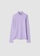 Purple organic cotton slim-fit high-neck T-shirt_0