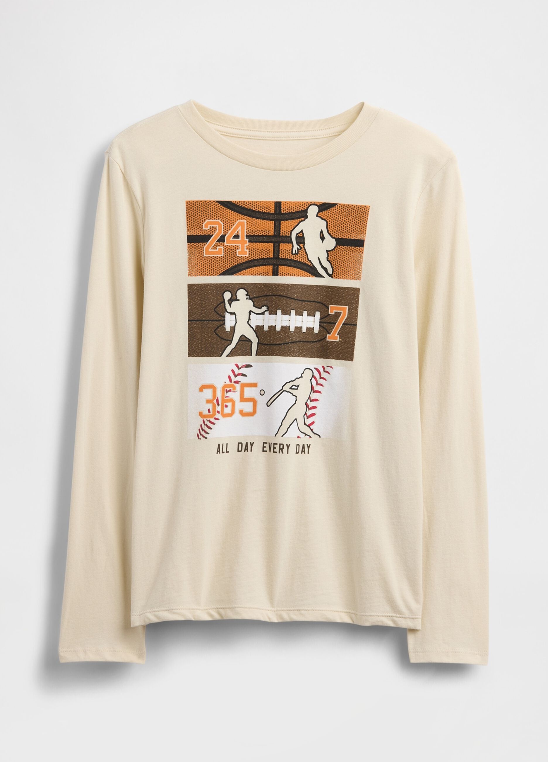 White Long Sleeve Cotton T-shirt