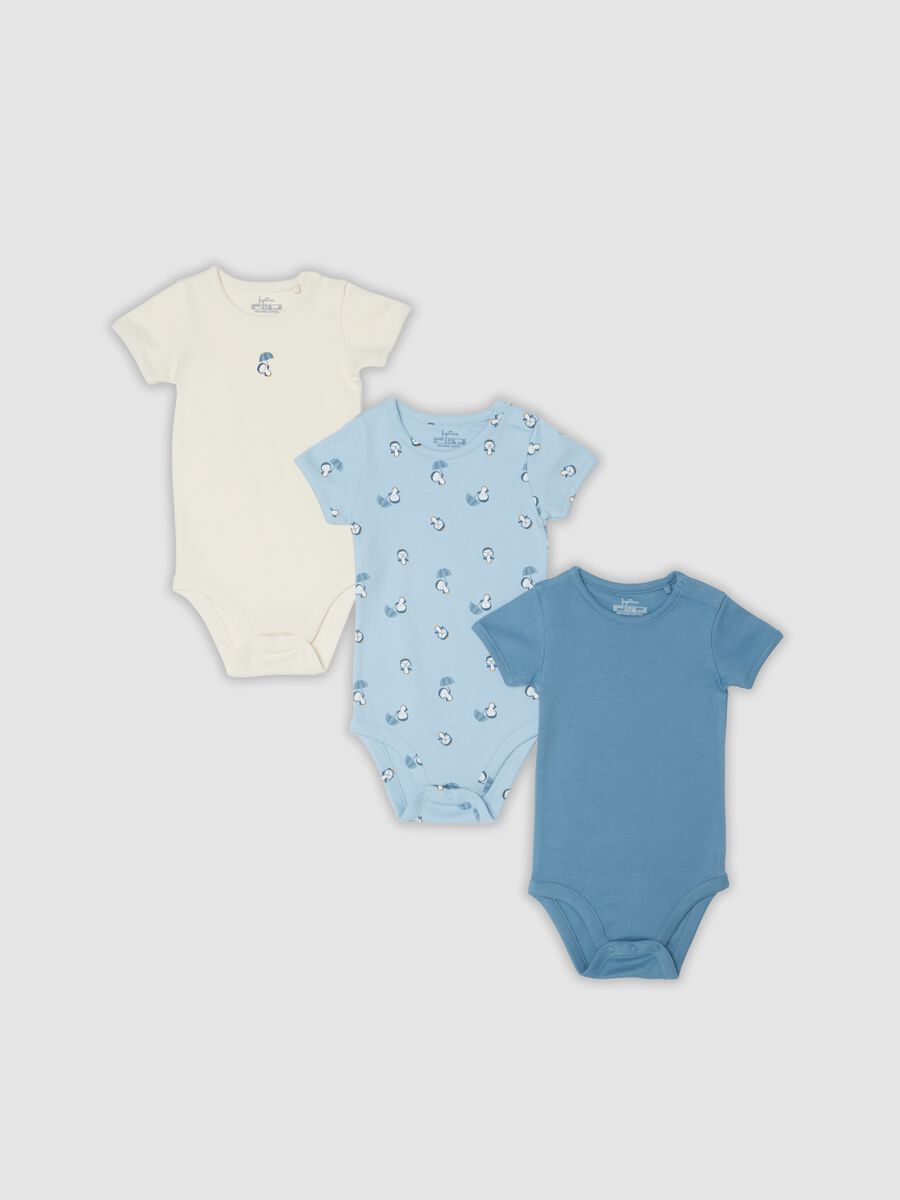 Multicolour organic cotton baby bodysuit 3-pack_0