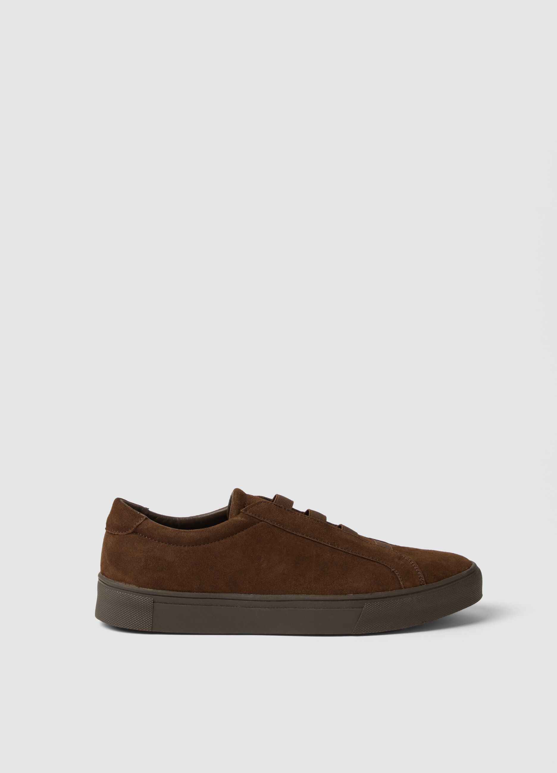 Brown genuine leather sneakers