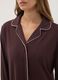 Brown stretch viscose pyjamas with V-neck_2