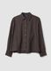 Camicia marrone a quadri in viscosa elasticizzata regular fit_0