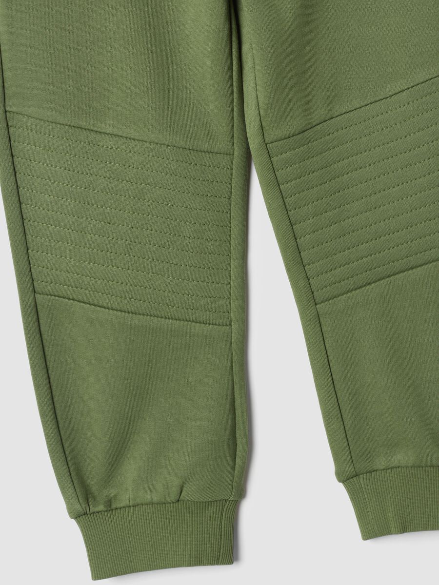 Green pure cotton joggers, regular fit_3