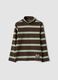 Light brown organic cotton polo-neck T-shirt_0