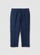Pantaloni chino blu in puro cotone carrot fit_5
