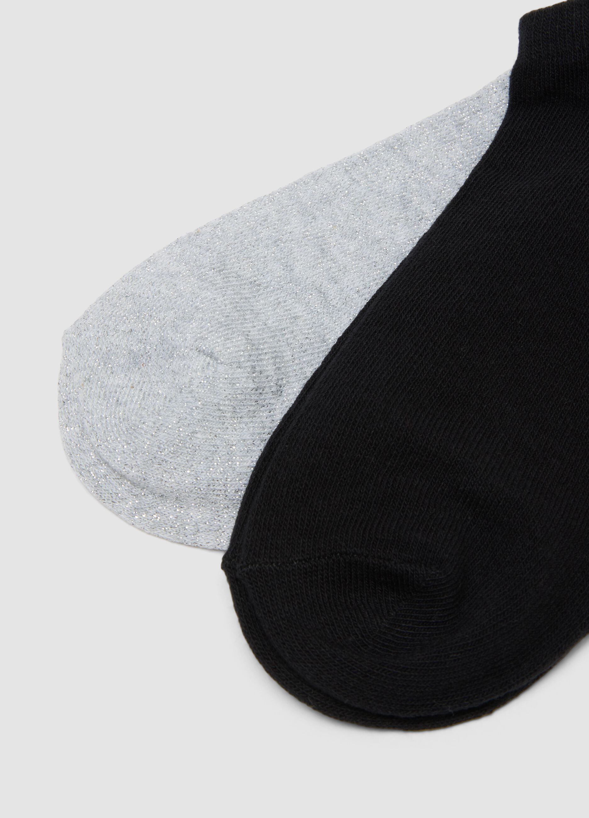 Five-pack of multicolour short socks in organic cotton blend