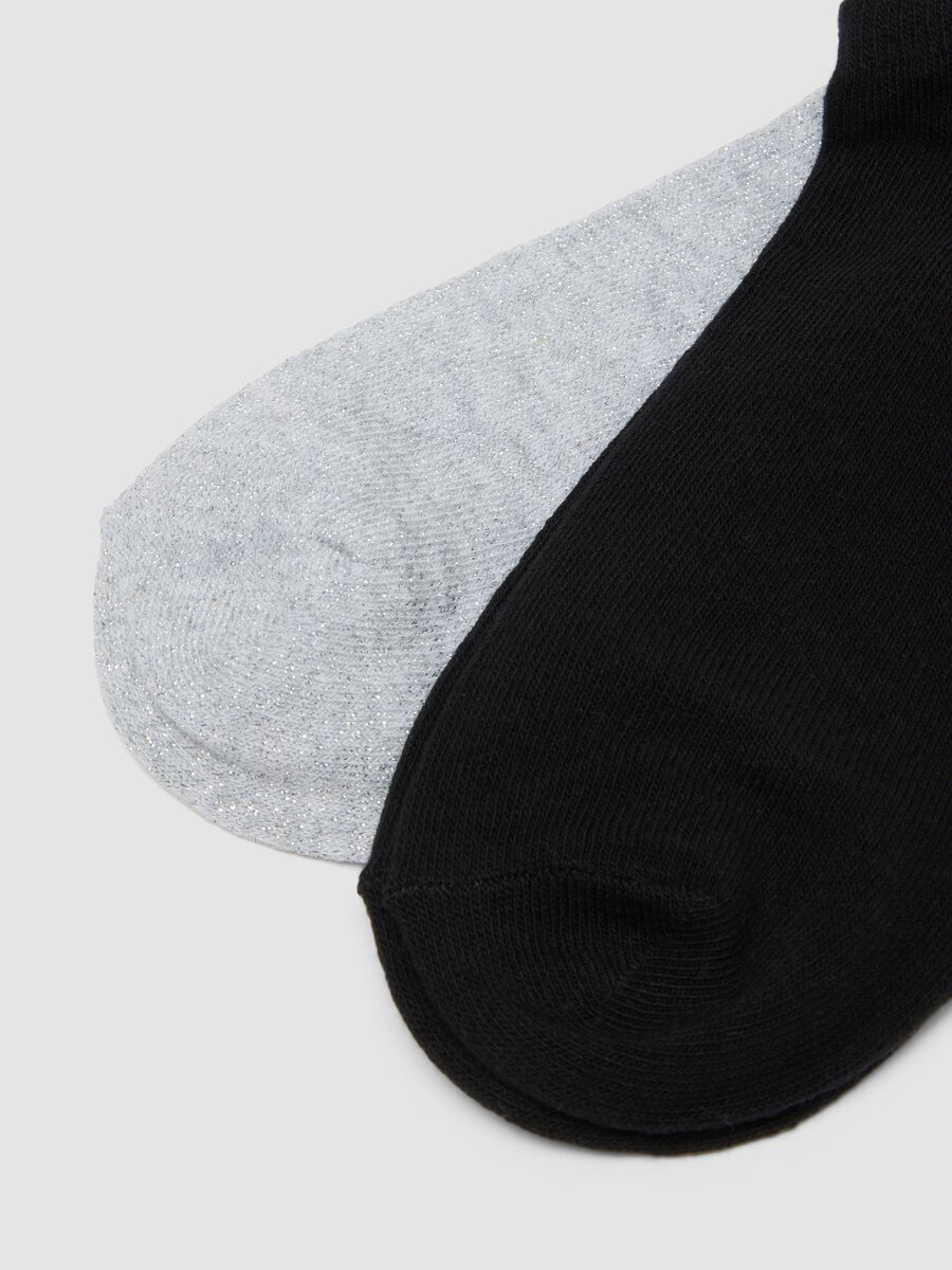 Five-pack of multicolour short socks in organic cotton blend_2