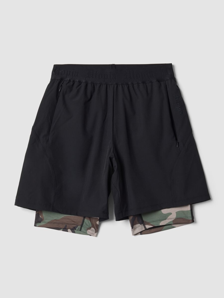 شورت تقني Camo-أسود_0