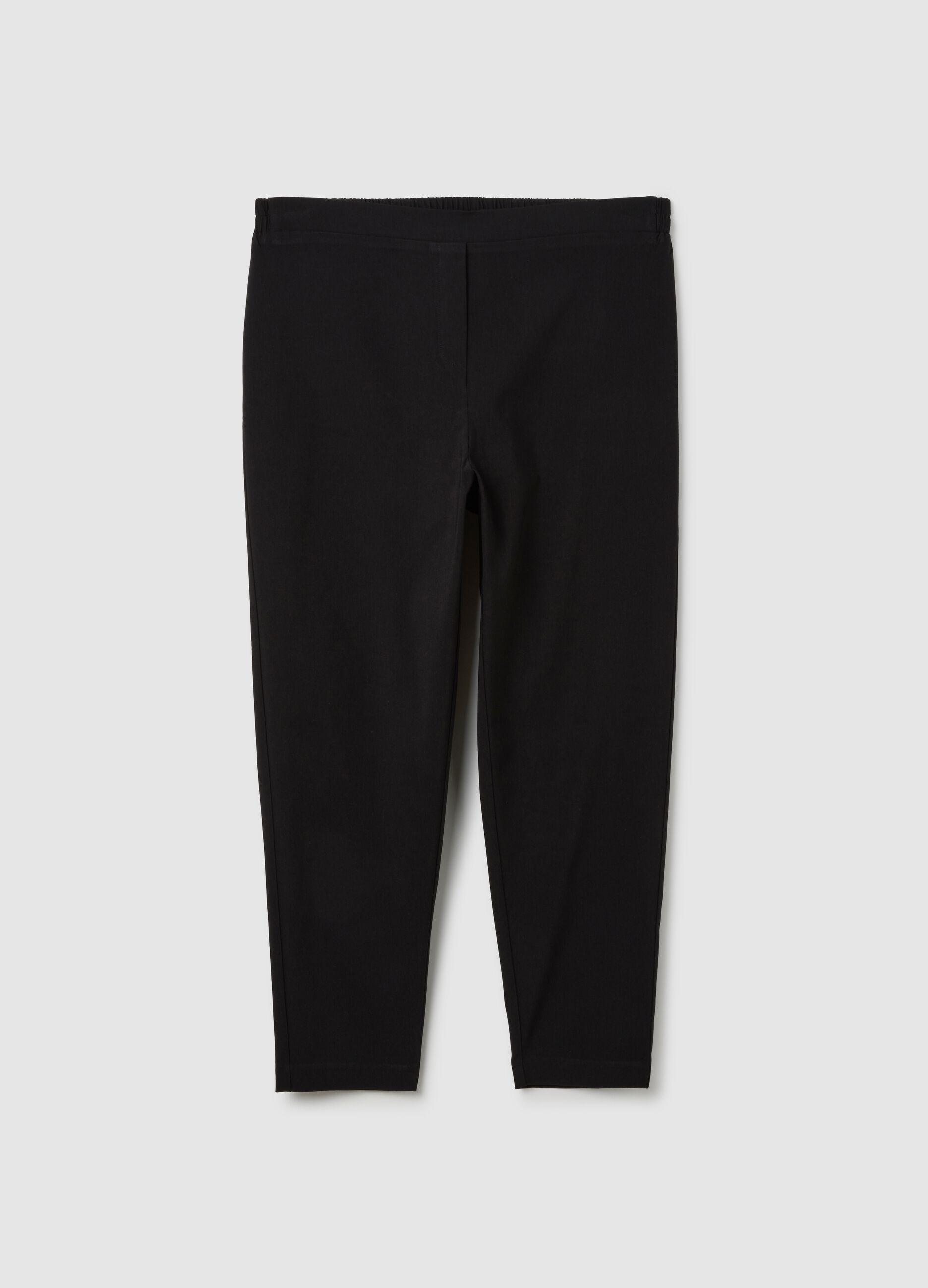 Women's Black Stretch Viscose Blend Leggings