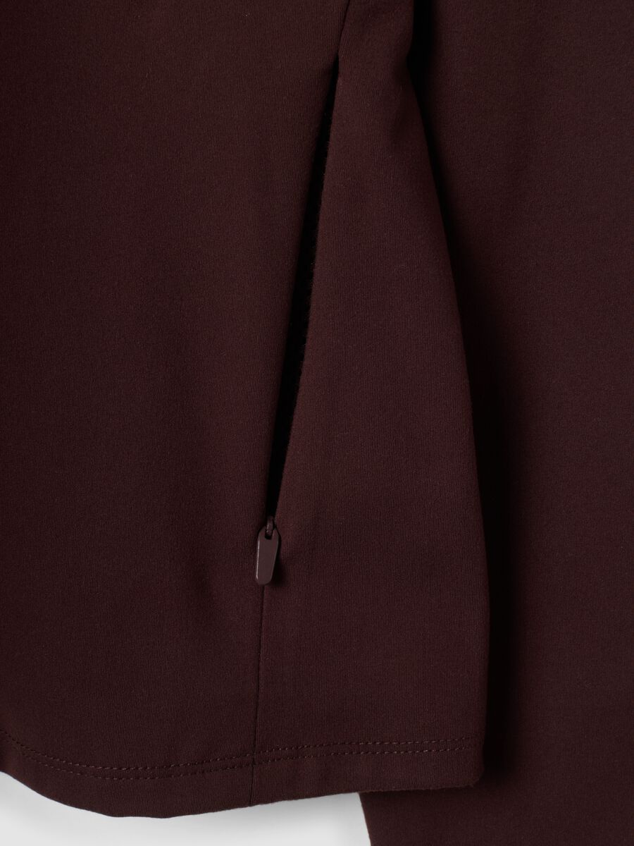 Brown fitted full-zip jacket in stretch fabric ALTAVIA STUDIO_7