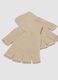 Beige lurex stretch-fabric gloves_2