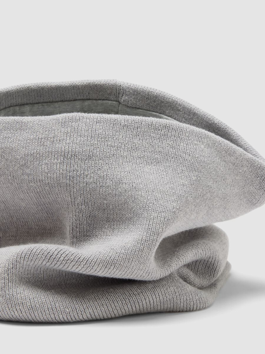 Grey cotton-blend scarf_1
