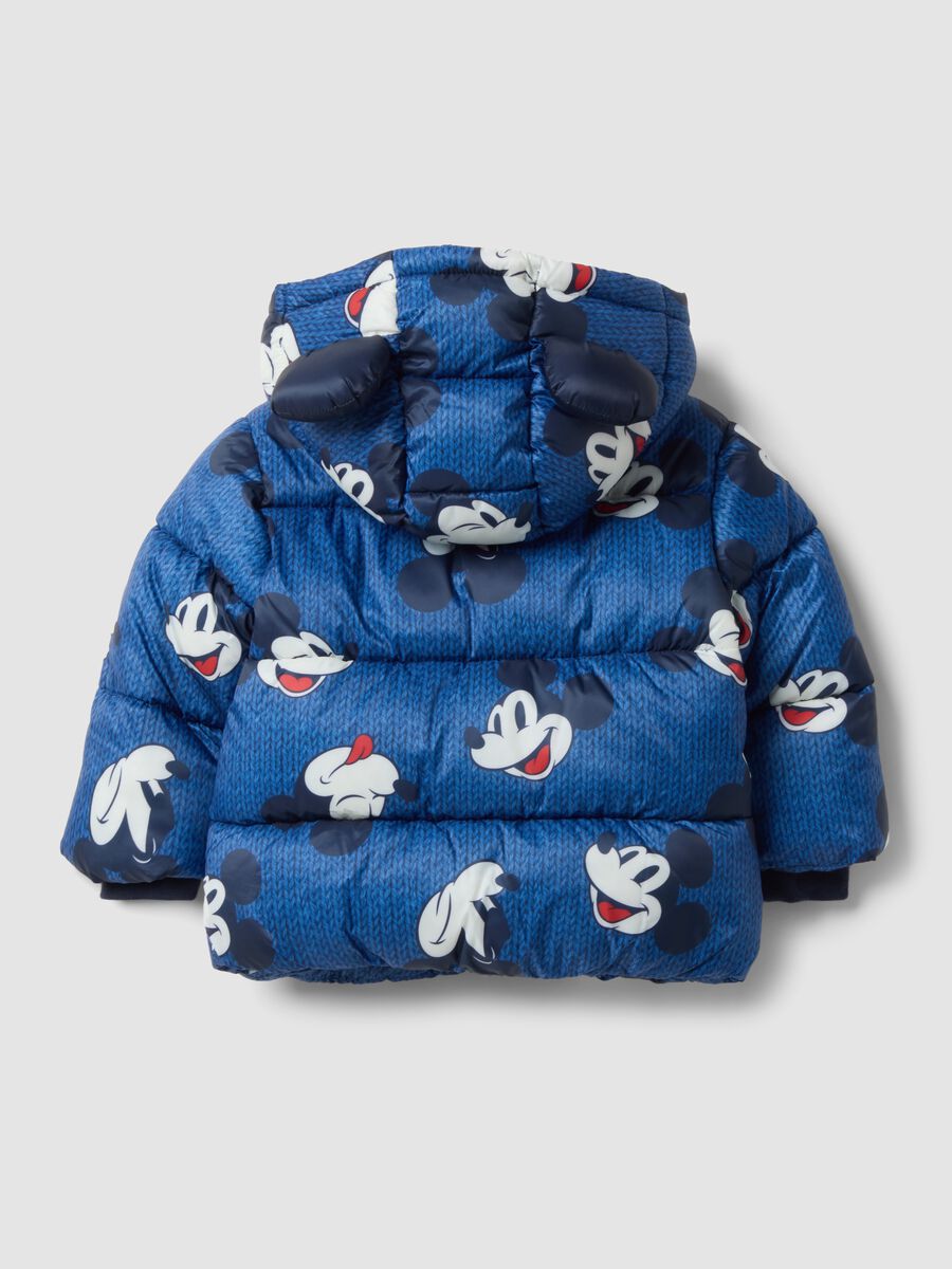 Blue hooded padded jacket with Mickey & Friends print_1