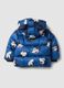 Blue hooded padded jacket with Mickey & Friends print_1