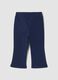 Blue organic stretch cotton flared leggings_1