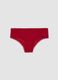 Red stretch modal hipster briefs with lace_0